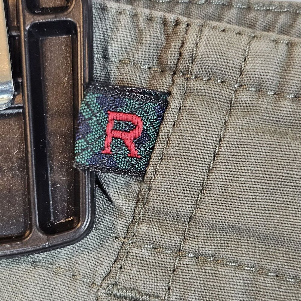 RALPH Ralph Lauren Vintage Capri Pants Pockets Logo Drawstring Green Cotton‎ 12 - Picture 8 of 16